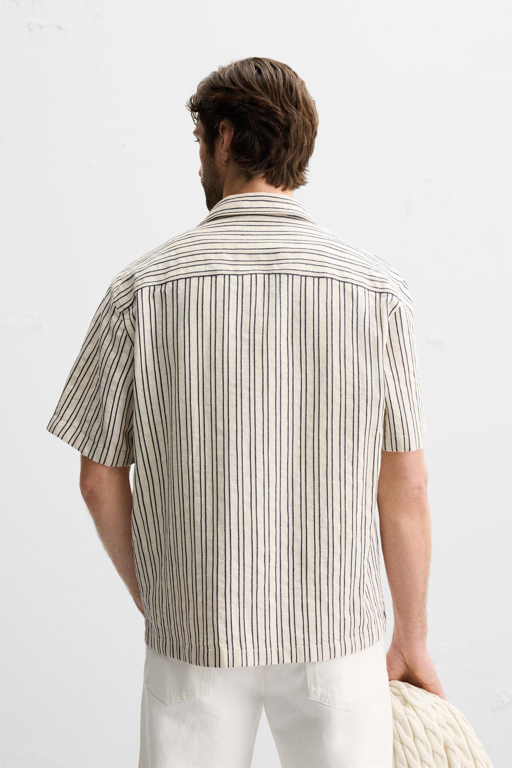 TEXTURED STRIPED SHIRT Product Image