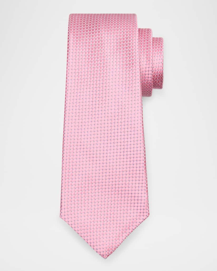 Men's Textured Neat Silk Tie Product Image