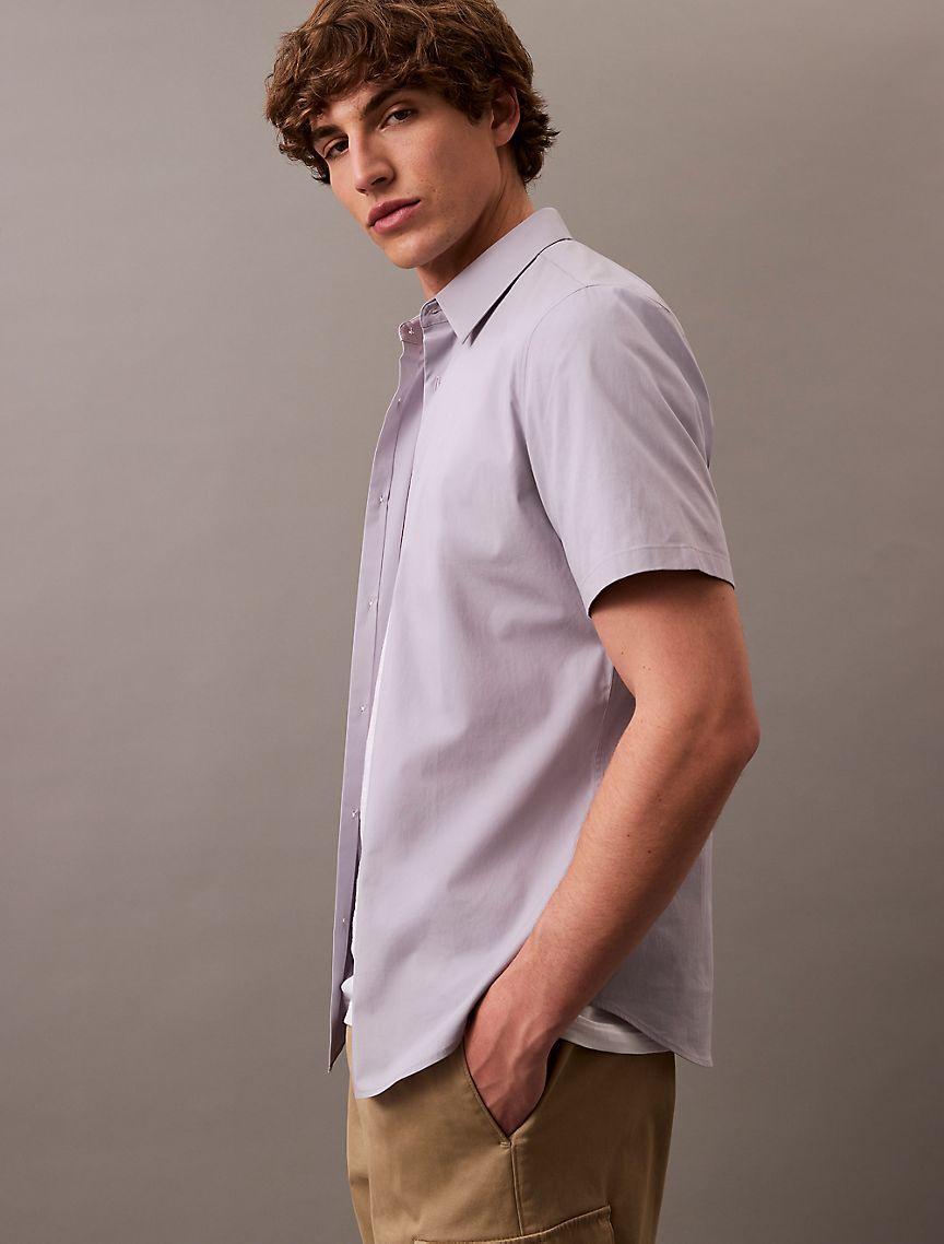 Cotton Stretch Slim Button-Down Shirt Product Image