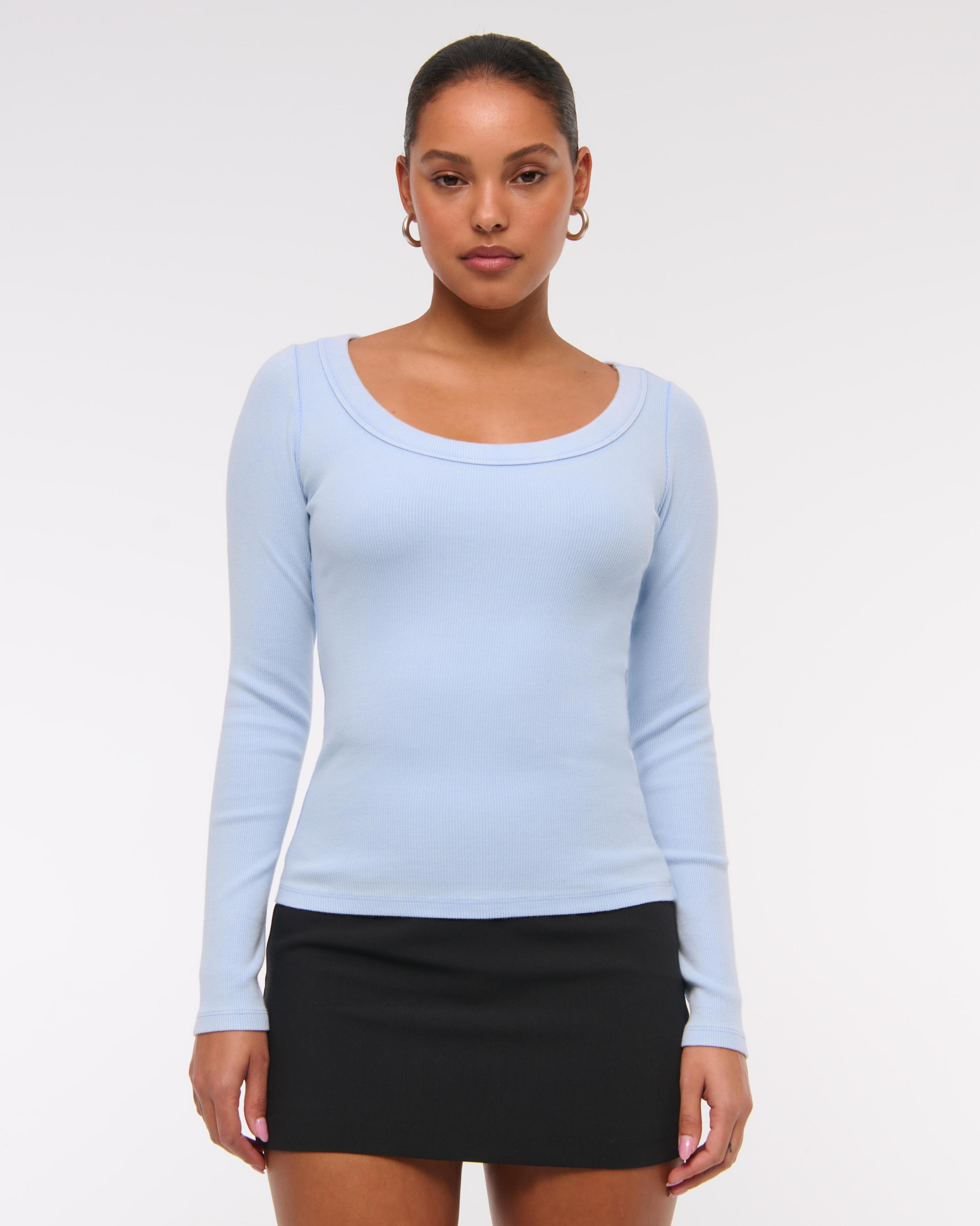 Long-Sleeve Balletic Scoopneck Top Product Image