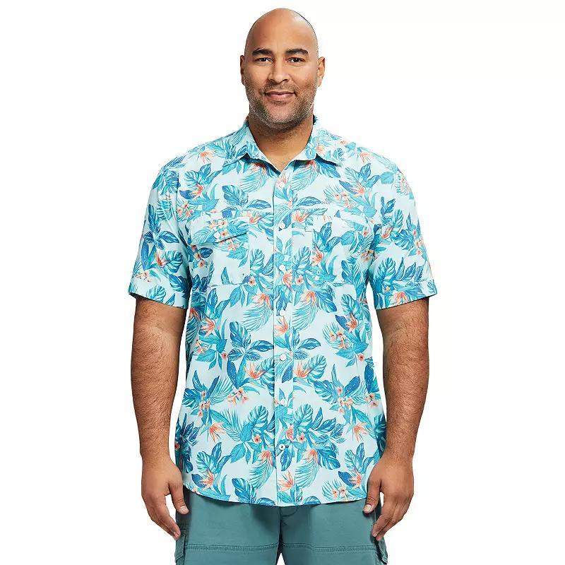 Big & Tall IZOD Sunshield Performance Button-Down Shirt, Men's,  Product Image