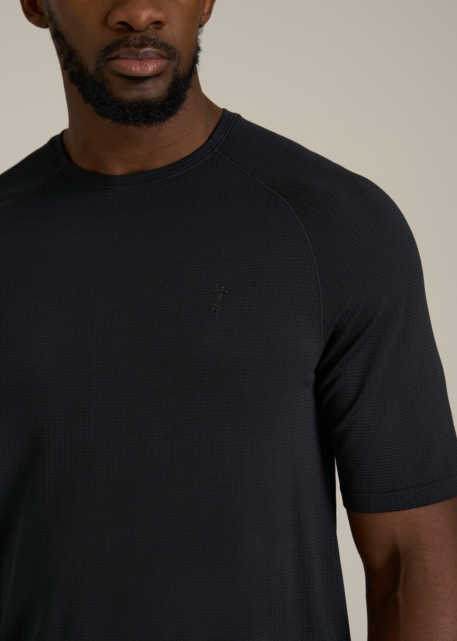Vented Training Top for Tall Men in Black Male Product Image
