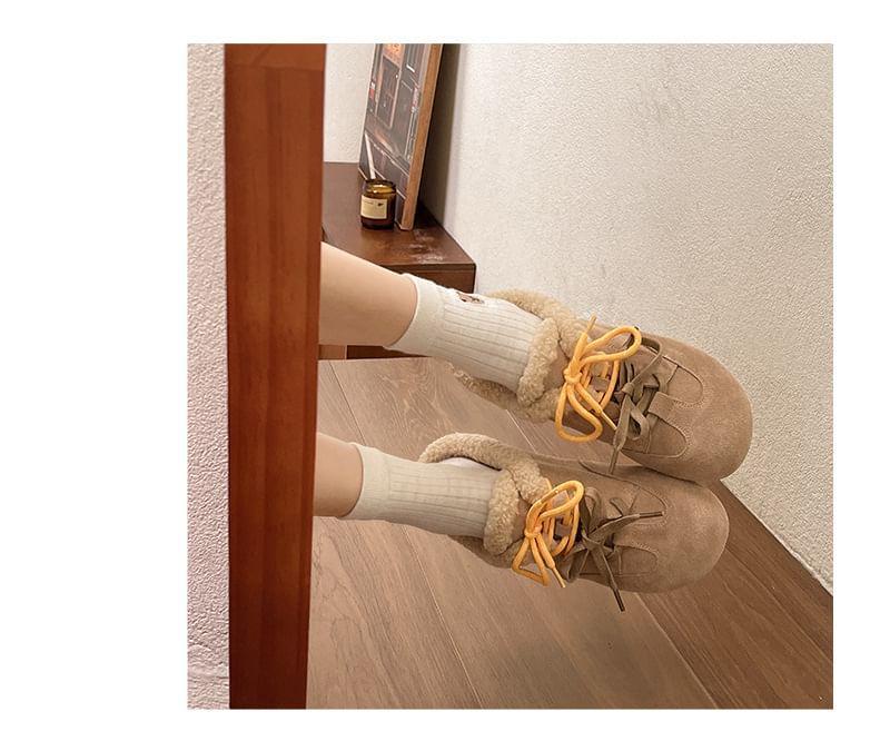 Lace-Up Fleece-Lined Mules Product Image