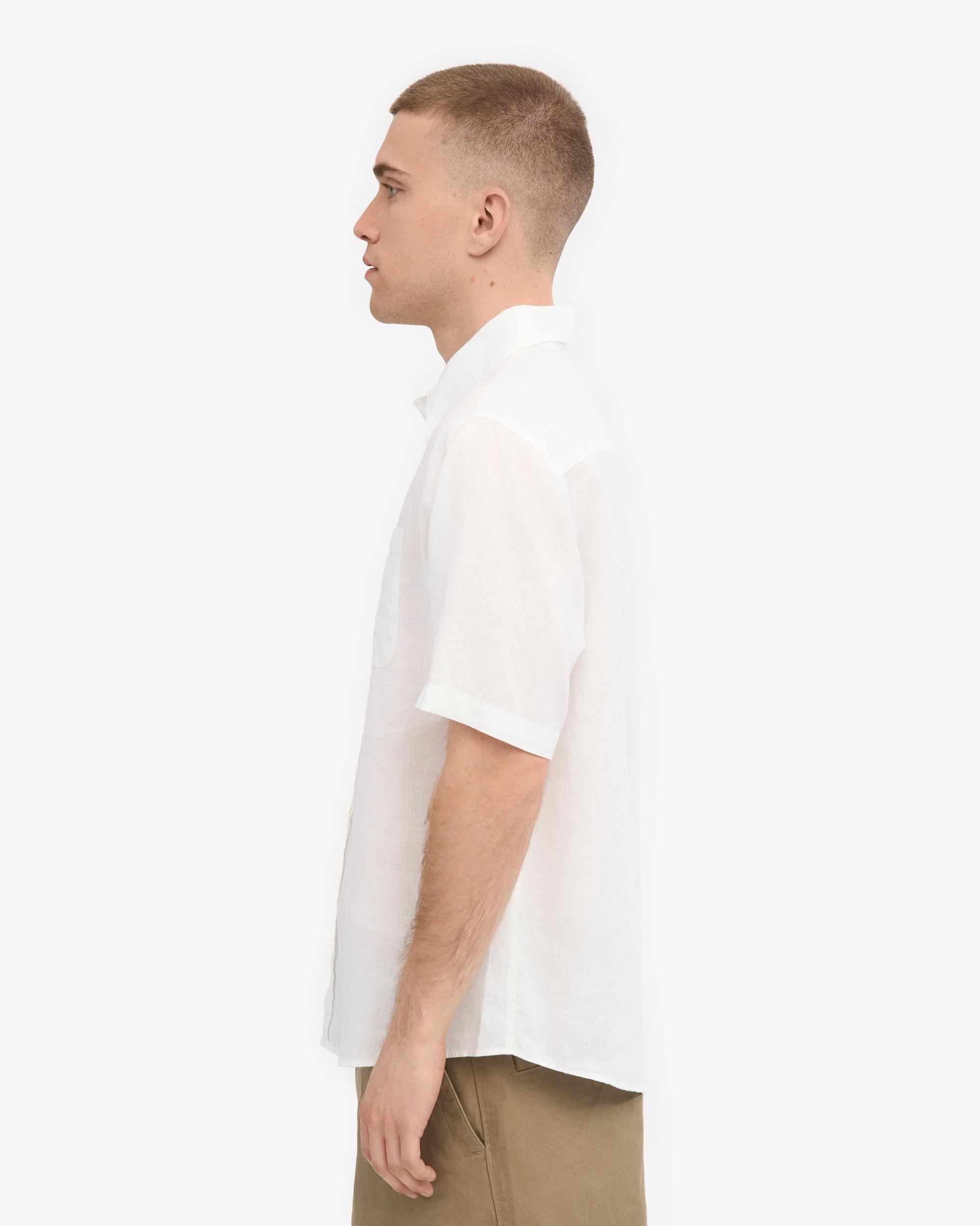 Linen SS Shirt - Optical White Product Image