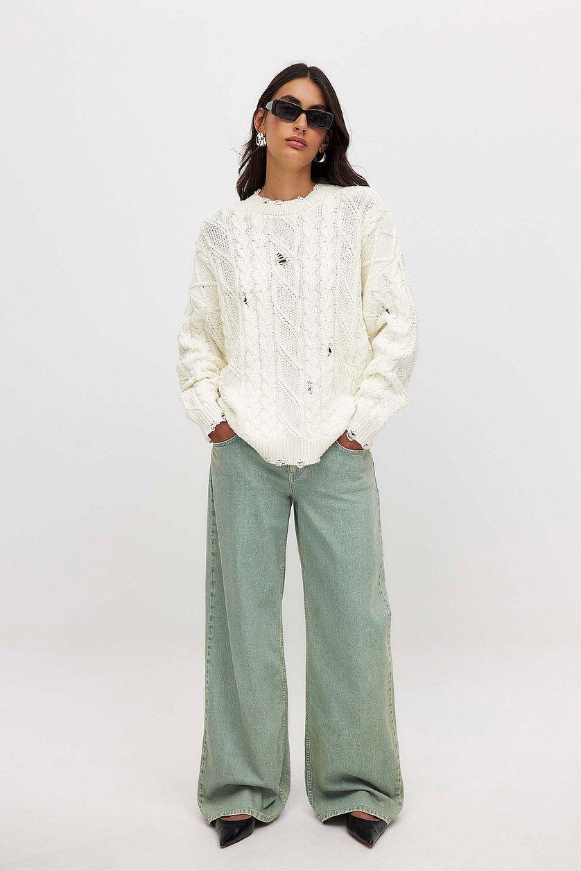 Cable Knitted Oversized Sweater Product Image
