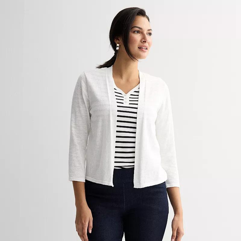 Women's Croft & Barrow® Open Front Cardigan,  Product Image