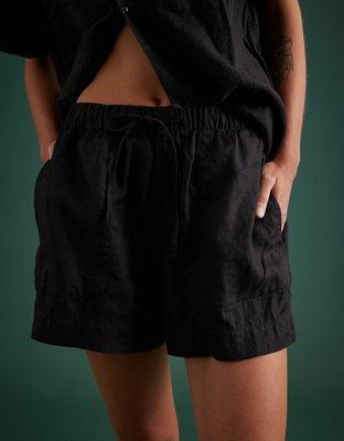 AE77 Premium Linen Pull-On Short Product Image