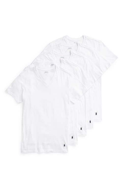 Polo Ralph Lauren Slim Fit Cotton V-Neck Undershirt T-Shirt 5 Product Image