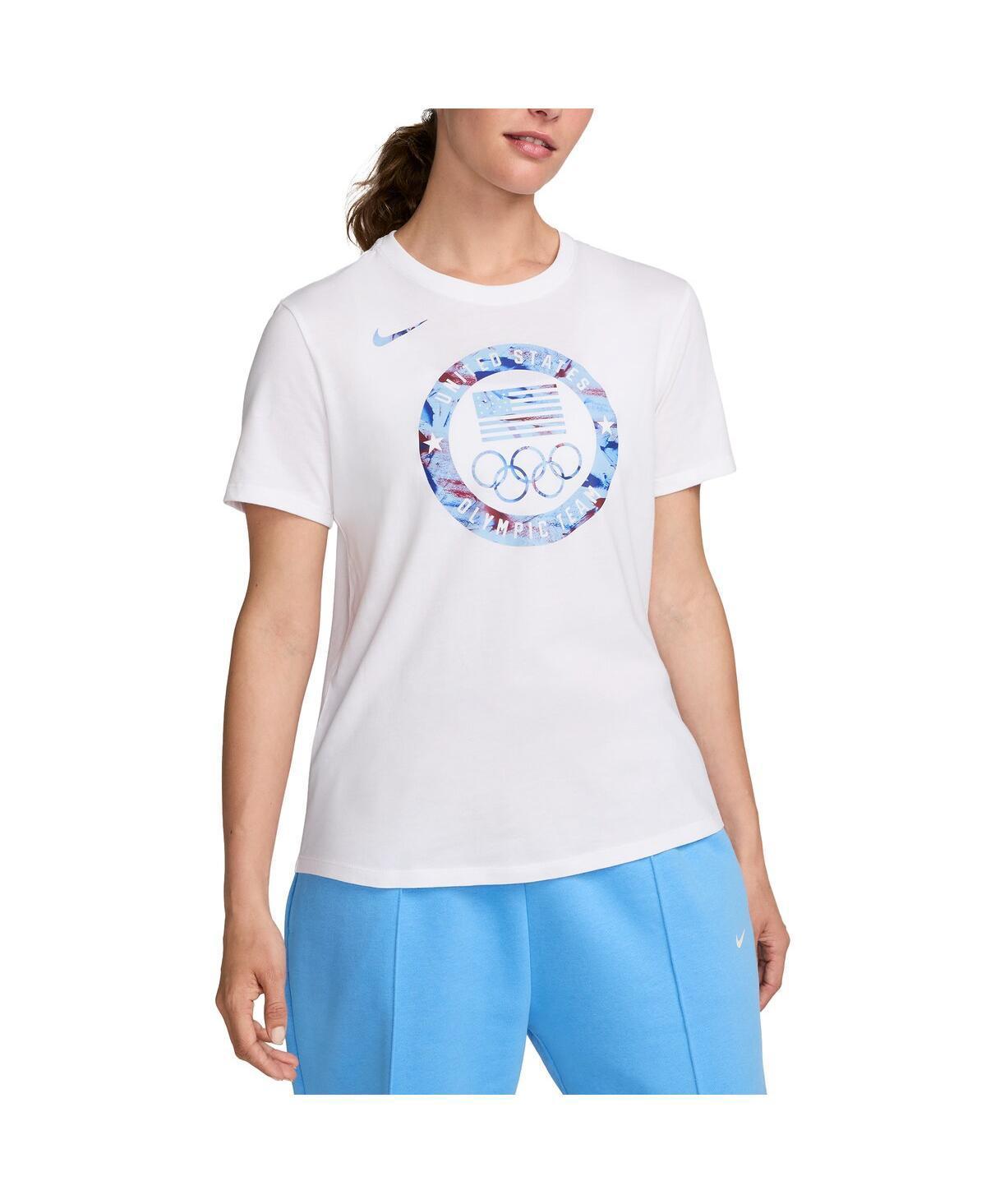 Women's Nike White Team USA Puck Club T-Shirt, Size: Small, Usa White Product Image