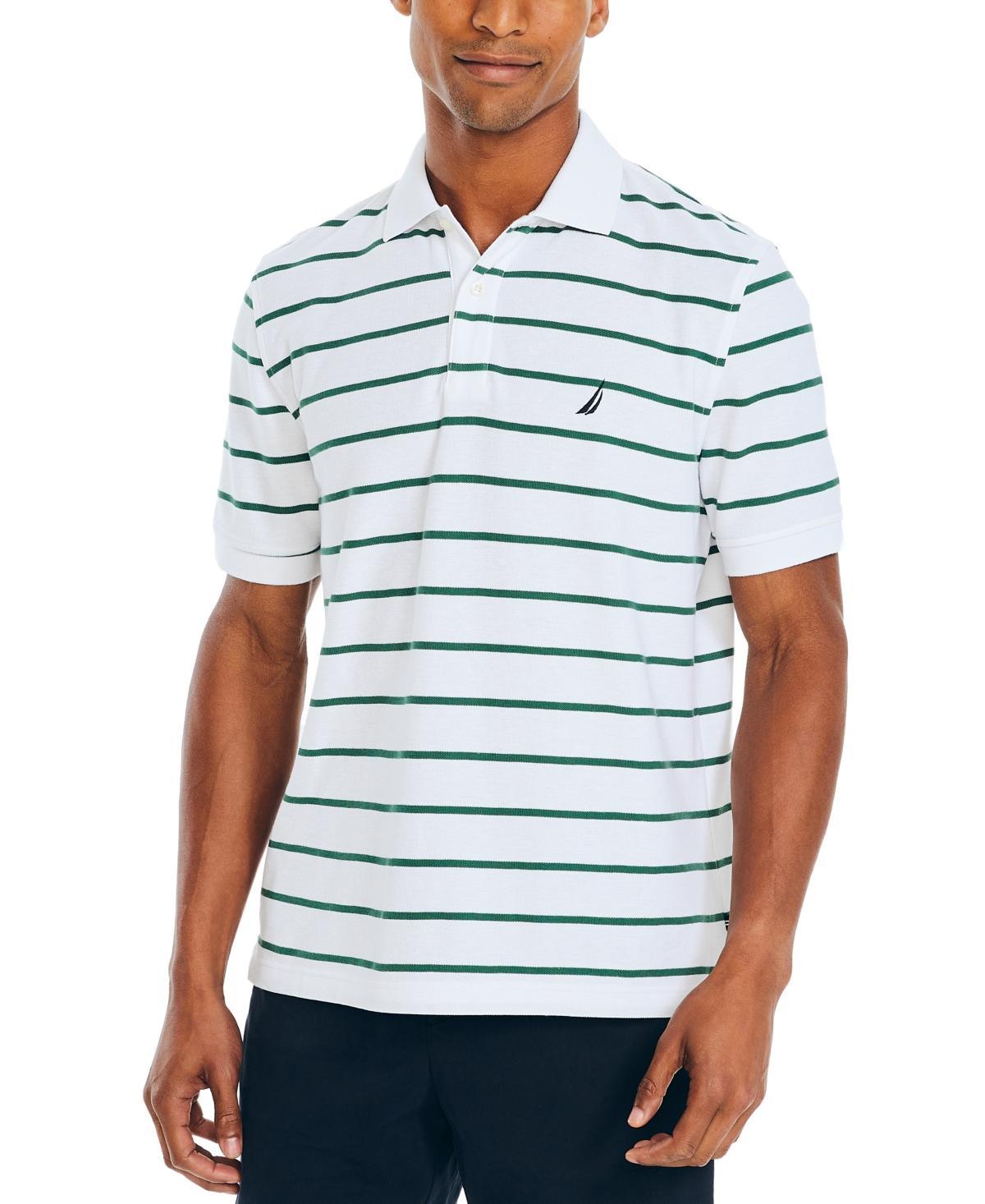 Nautica Classic Fit Striped Deck Polo (Bright ) Men's Clothing Product Image