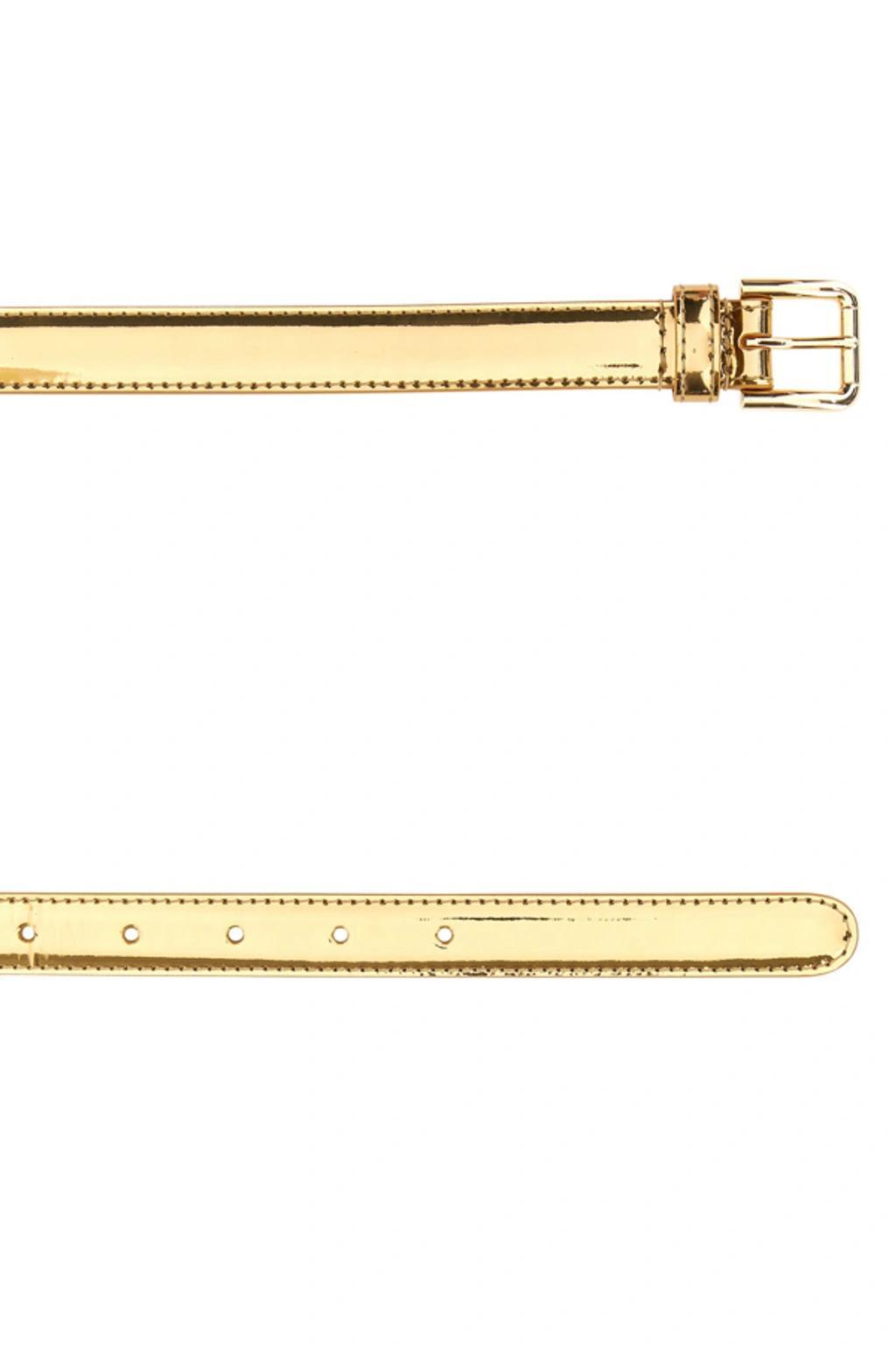 DOLCE & GABBANA Golden Leather Belt Product Image