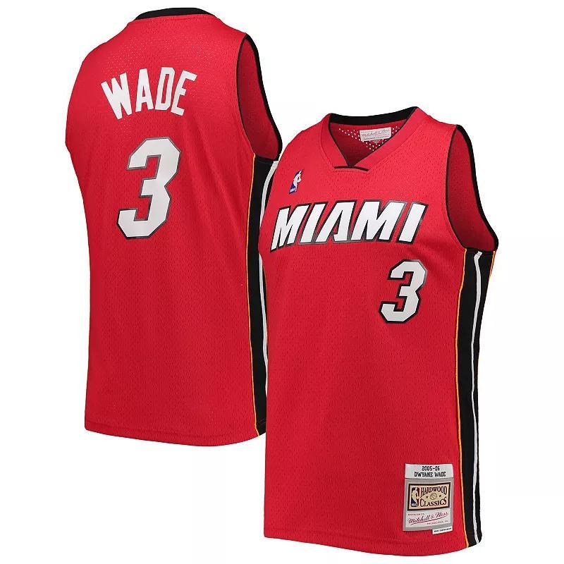 Mens Mitchell & Ness Dwyane Wade Miami Heat Big & Tall Hardwood Classics 2005-06 Swingman Jersey Product Image