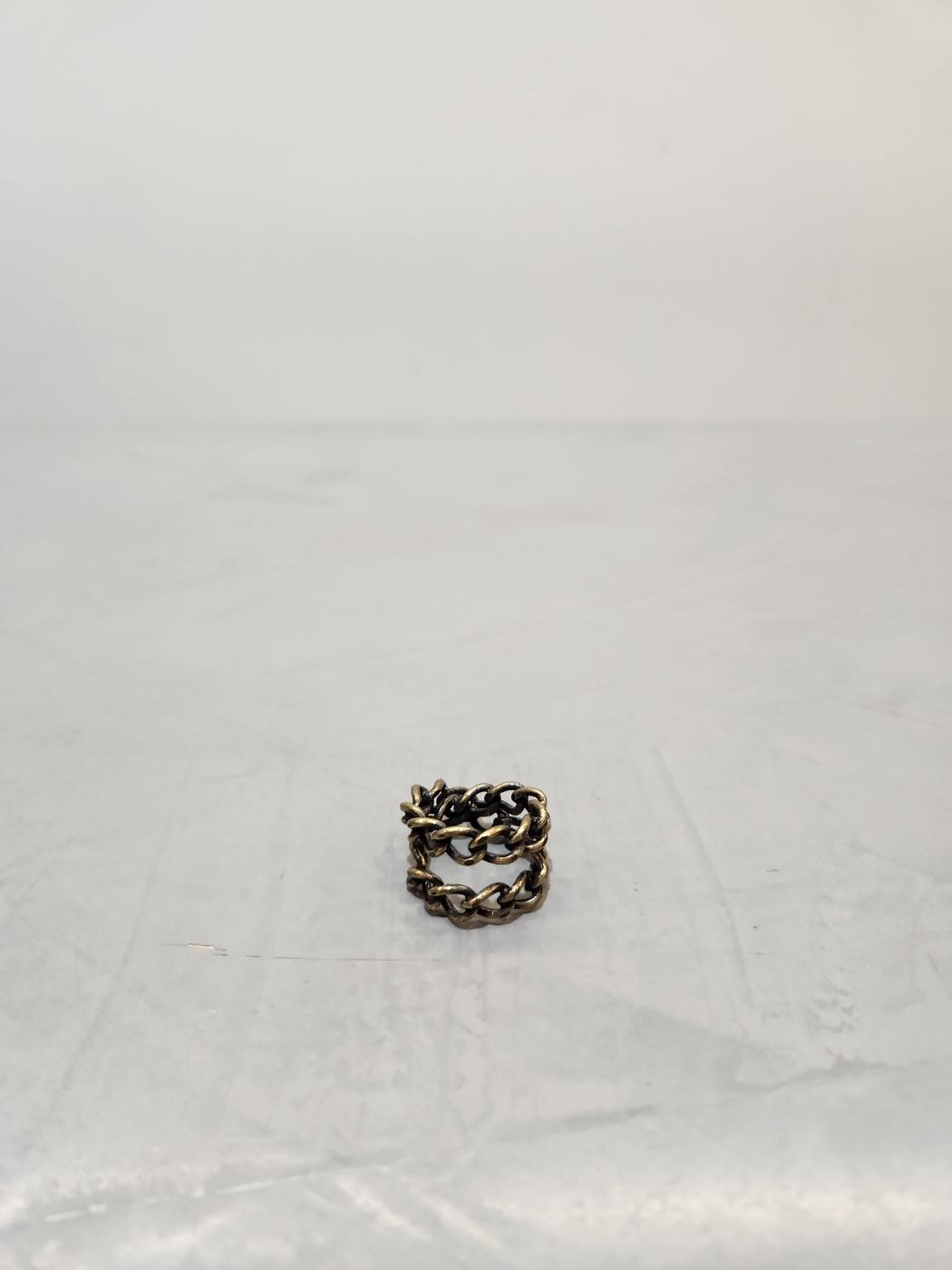 DRIES VAN NOTEN Double Ring Ring In Black Product Image