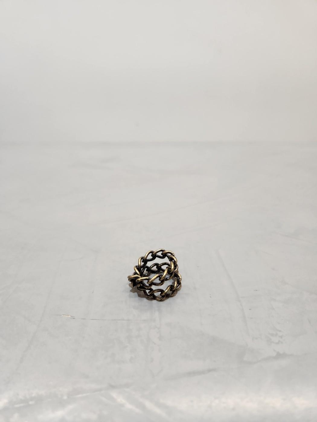 DRIES VAN NOTEN Double Ring Ring In Black Product Image