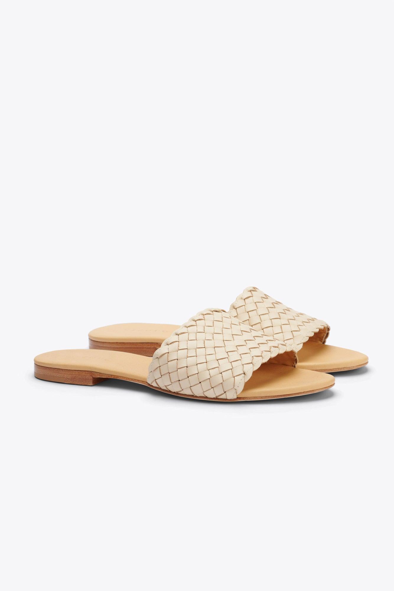 Nisolo Isla Woven Slide Sandal - Bone Product Image