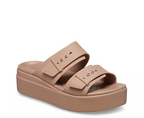 Crocs Womens Brooklyn Buckle Low Wedge Sandal Product Image