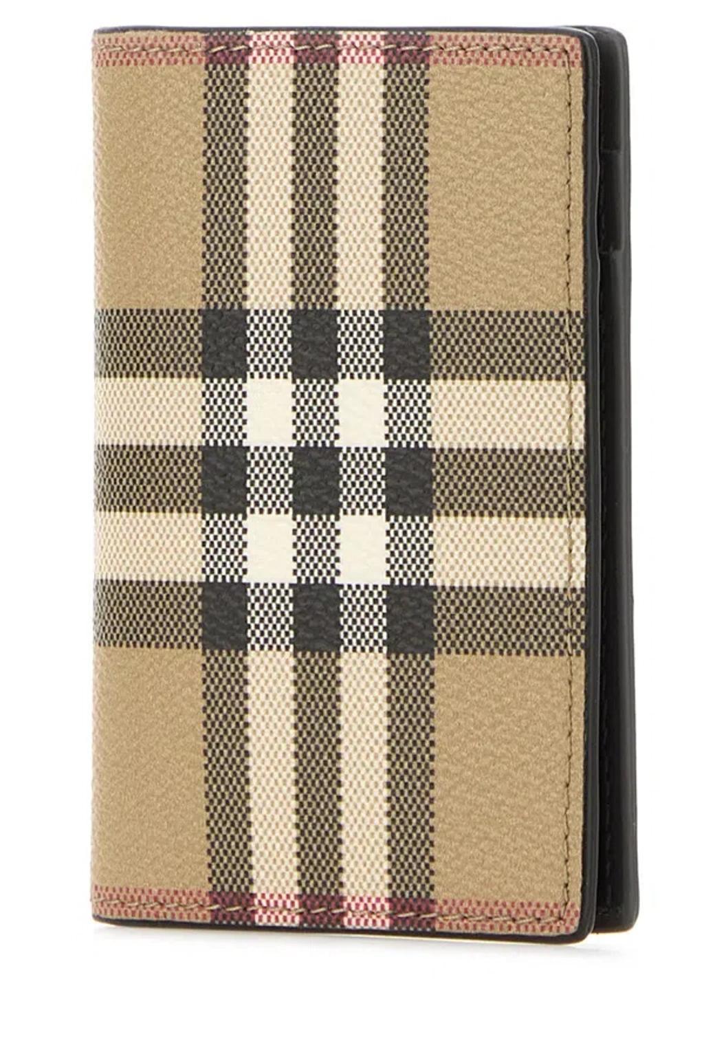 BURBERRY Printed Canvas Card Holder In Neutral Product Image