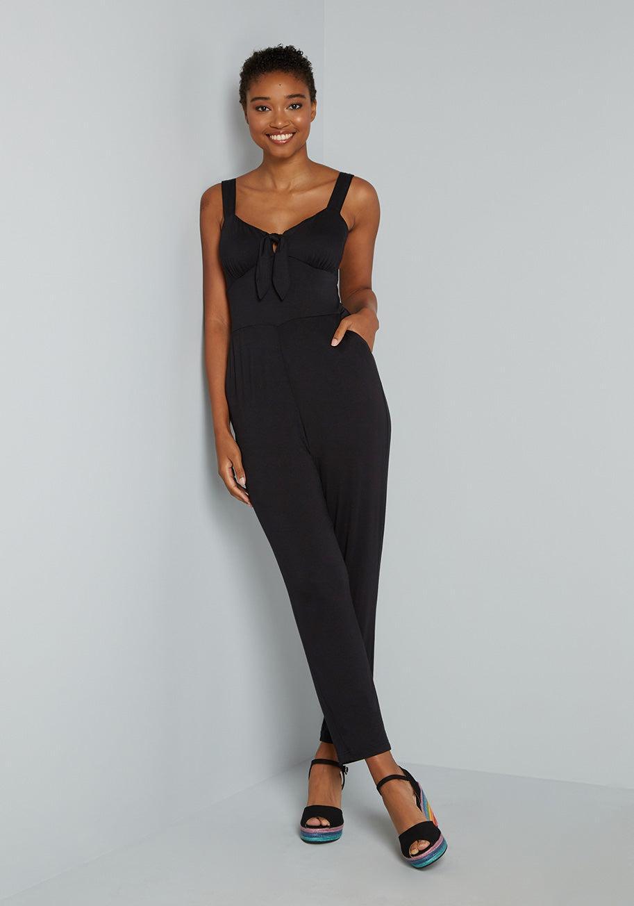 Snazzy and Snappy Front-Tie Jumpsuit Product Image