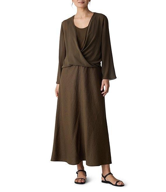 Eileen Fisher Organic Linen A-Line Bias Skirt Product Image