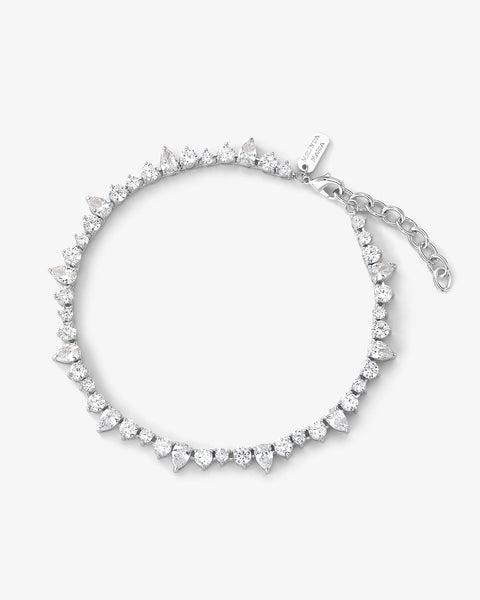 Dynasty Anklet - Silver|White Diamondettes Product Image