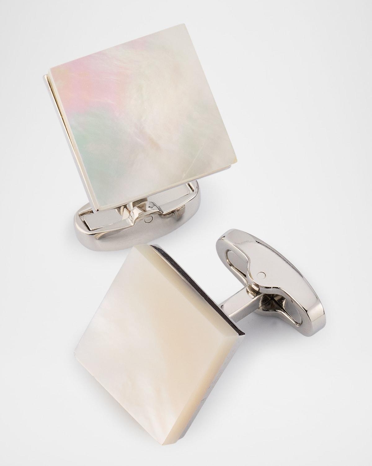 Men's Square Mother Of Pearl Cufflinks Product Image