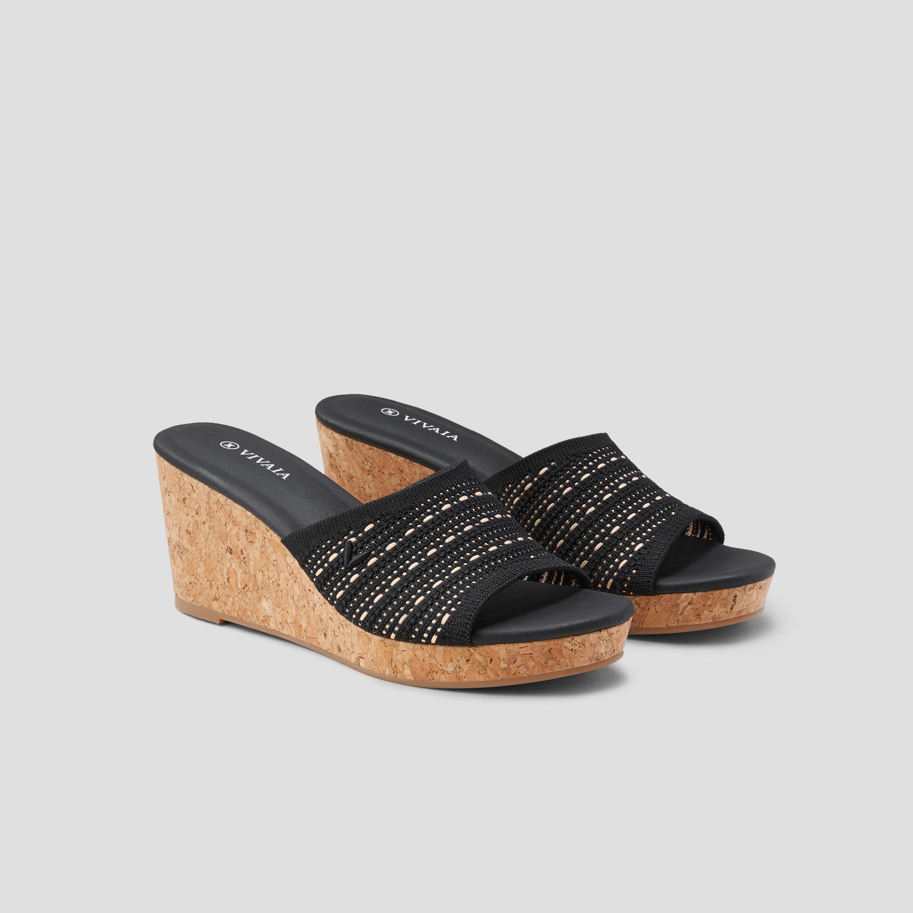 Round-Toe Wedge Sandal (Stacey) Product Image