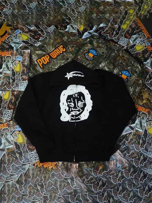 Men's Funny Street Print Oversized Hoodie Product Image