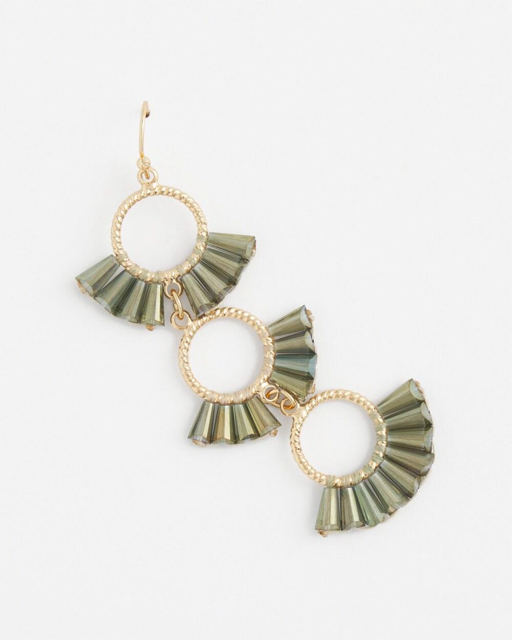 No Droop™ Olive Faux Suede Earrings Product Image