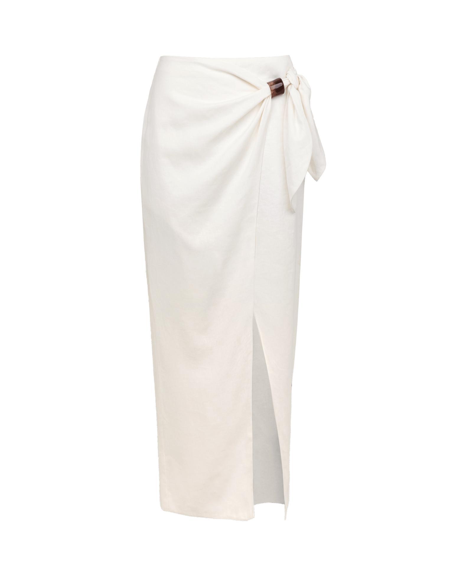 Luna Midi Skirt - Off White Product Image