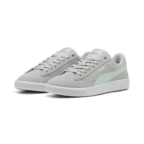 PUMA Vikky V3 Womens Sneakers in Cool Light Grey/Peaceful Blue/White Product Image