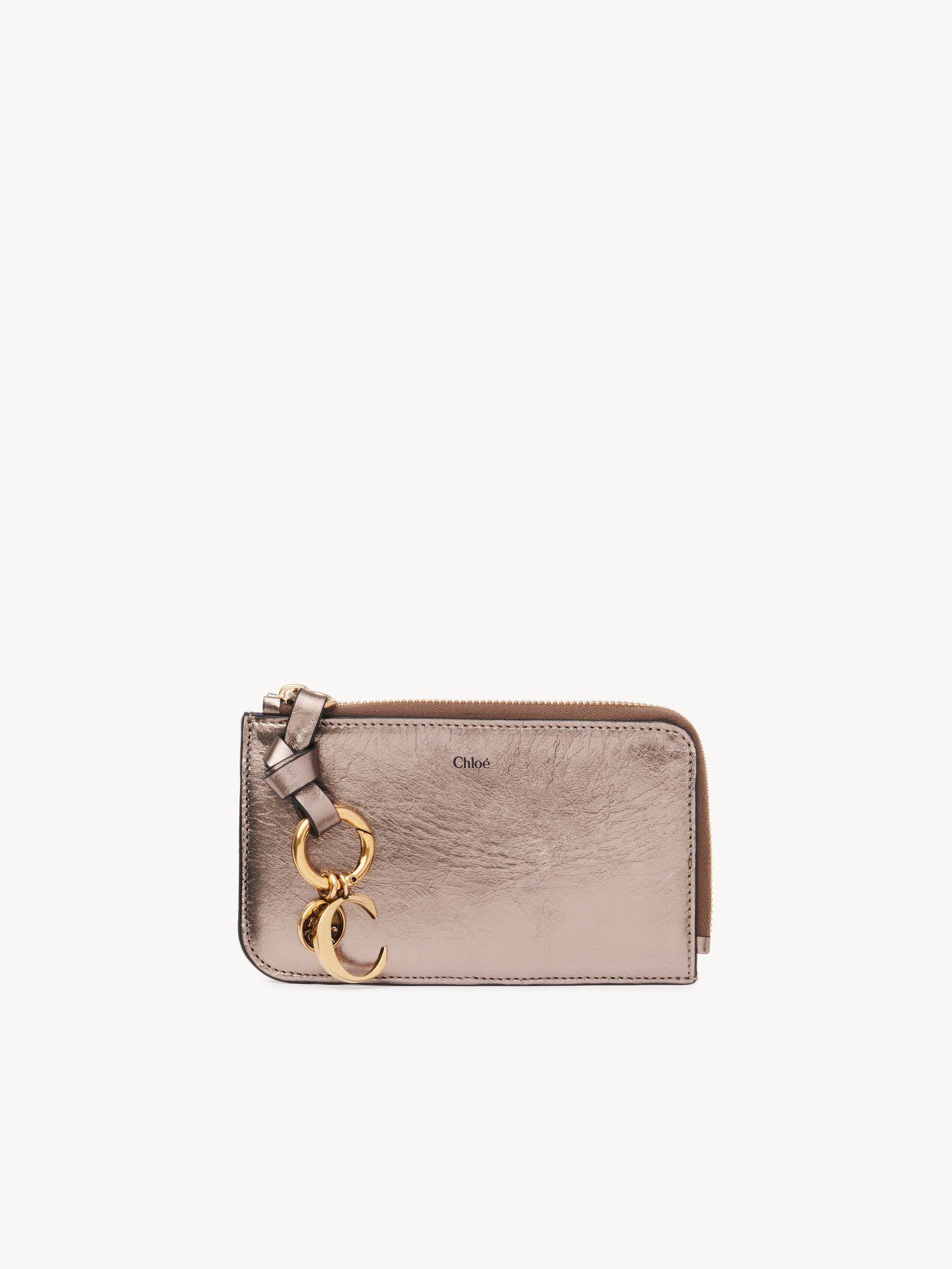 Alphabet wallet in metallized leather Product Image