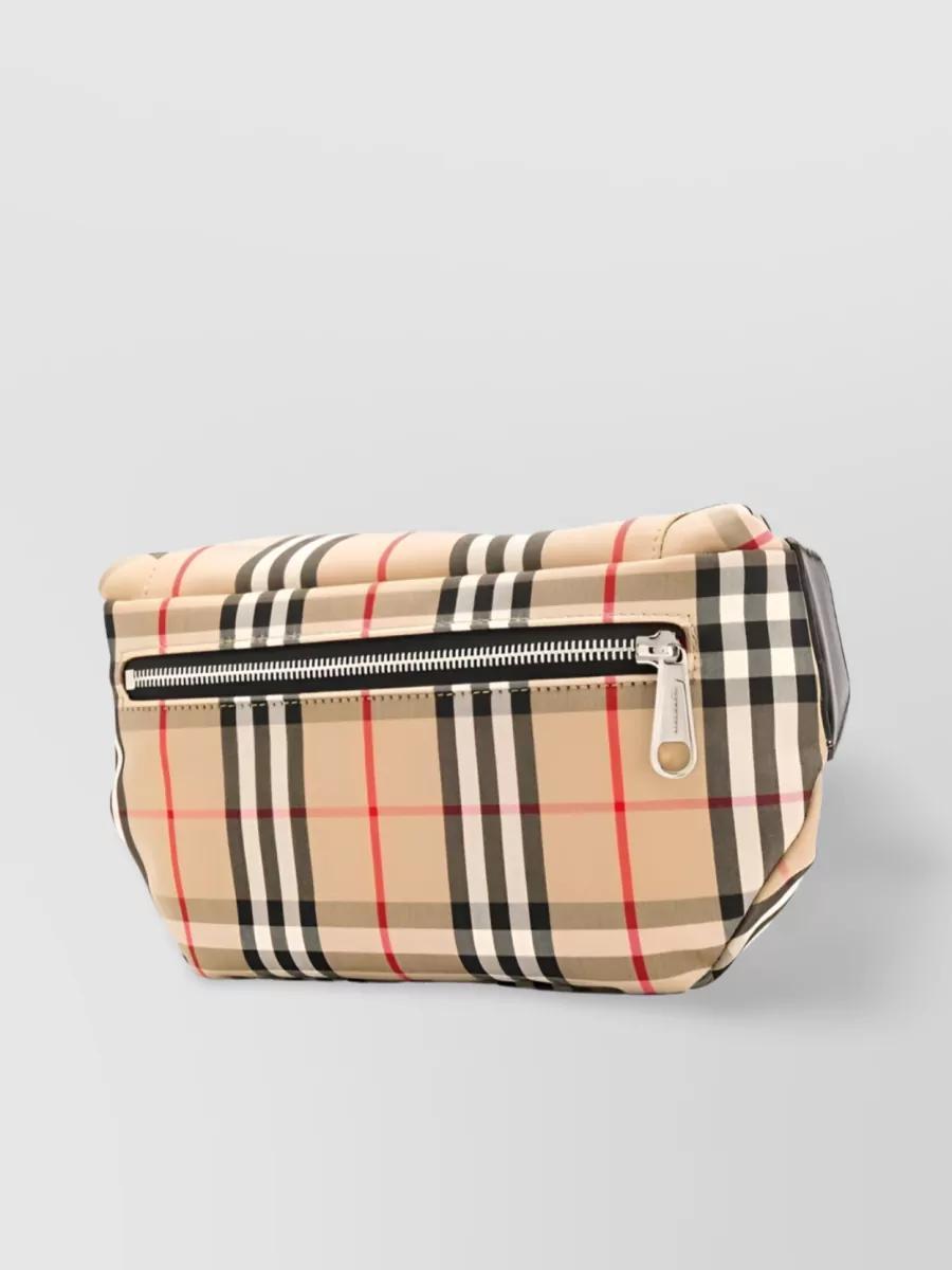 Vintage Check Belt Bag With Adjustable Fit In Cream Product Image