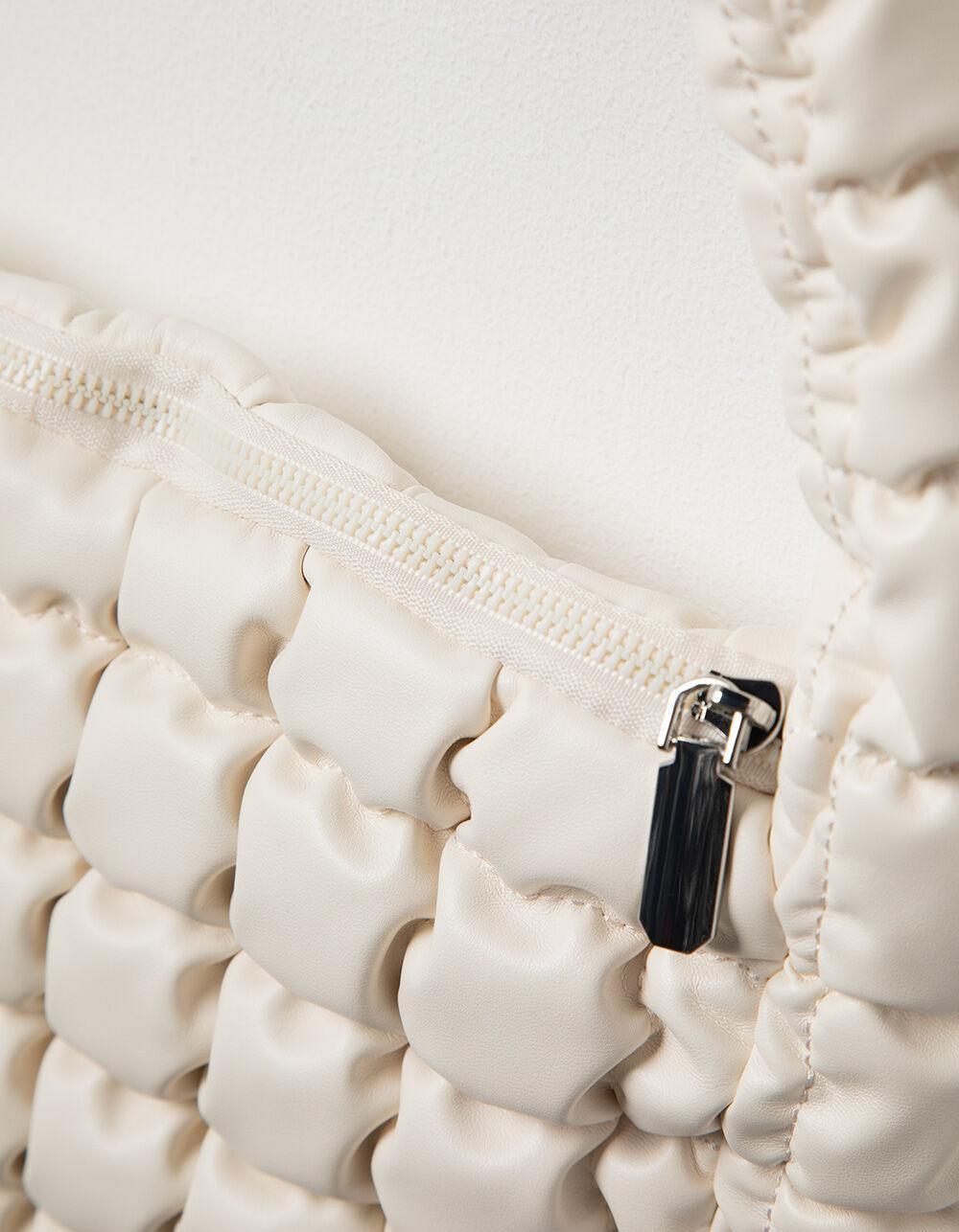 Quilted Shoulder Bag - IVORY Product Image