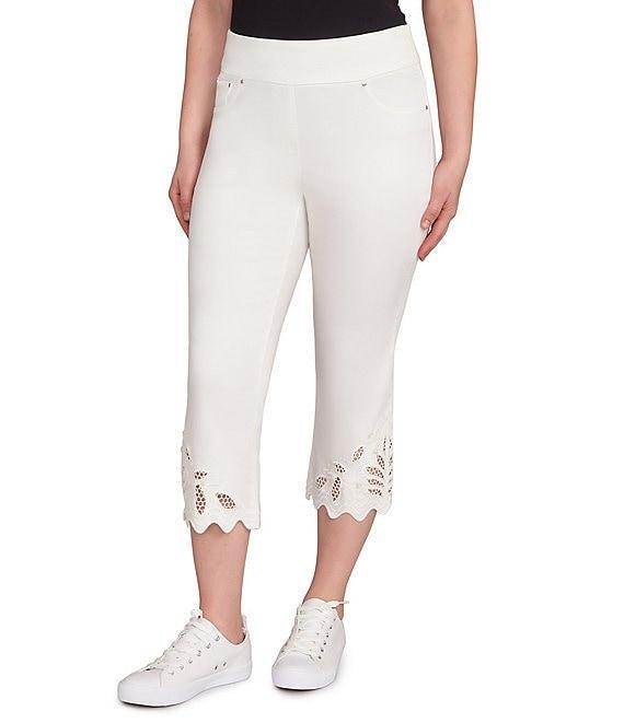 Ruby Rd. Tencel ™ Pull-On Lace Scallop Hem Capri Pants Product Image