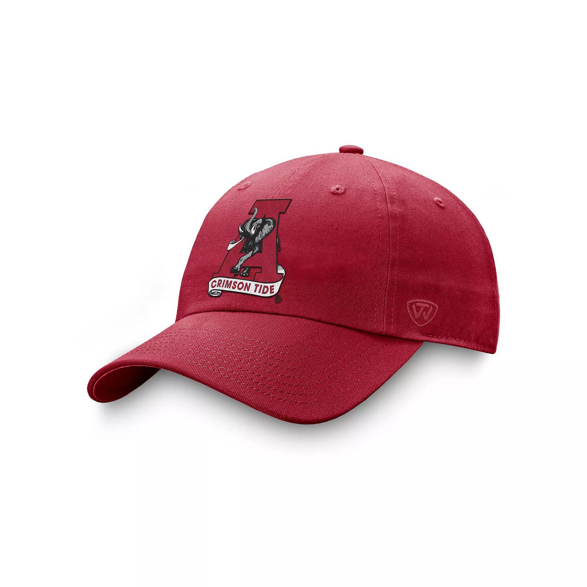 Men's Top of the World Crimson Alabama Crimson Tide Staple Alternate Logo Adjustable Hat, Red Product Image