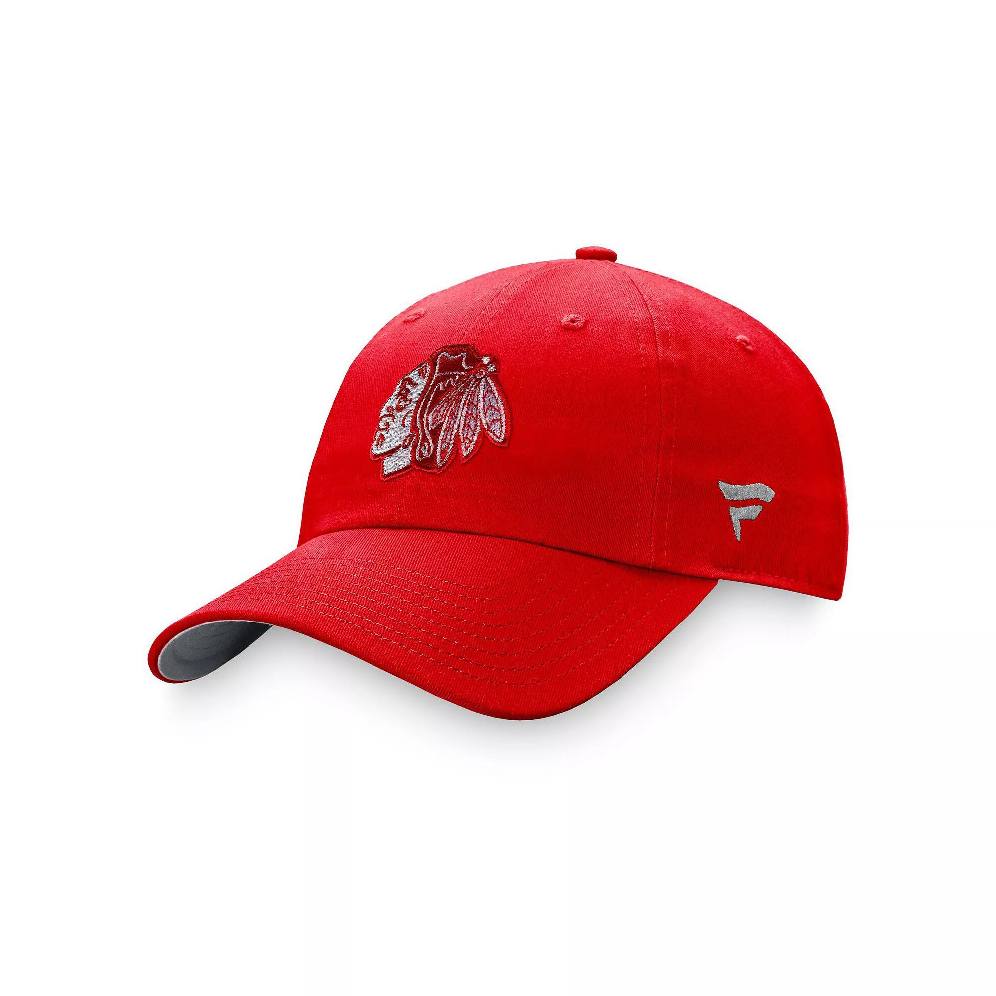 Women's Fanatics Branded Red Chicago Blackhawks Iconic Glimmer Adjustable Hat Product Image