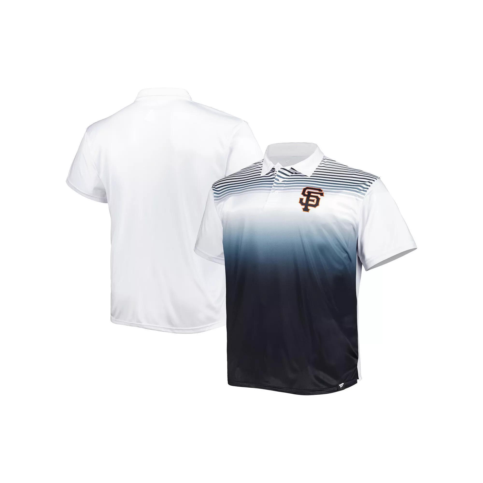 Men's White/Black San Francisco Giants Big & Tall Sublimated Polo,  Product Image