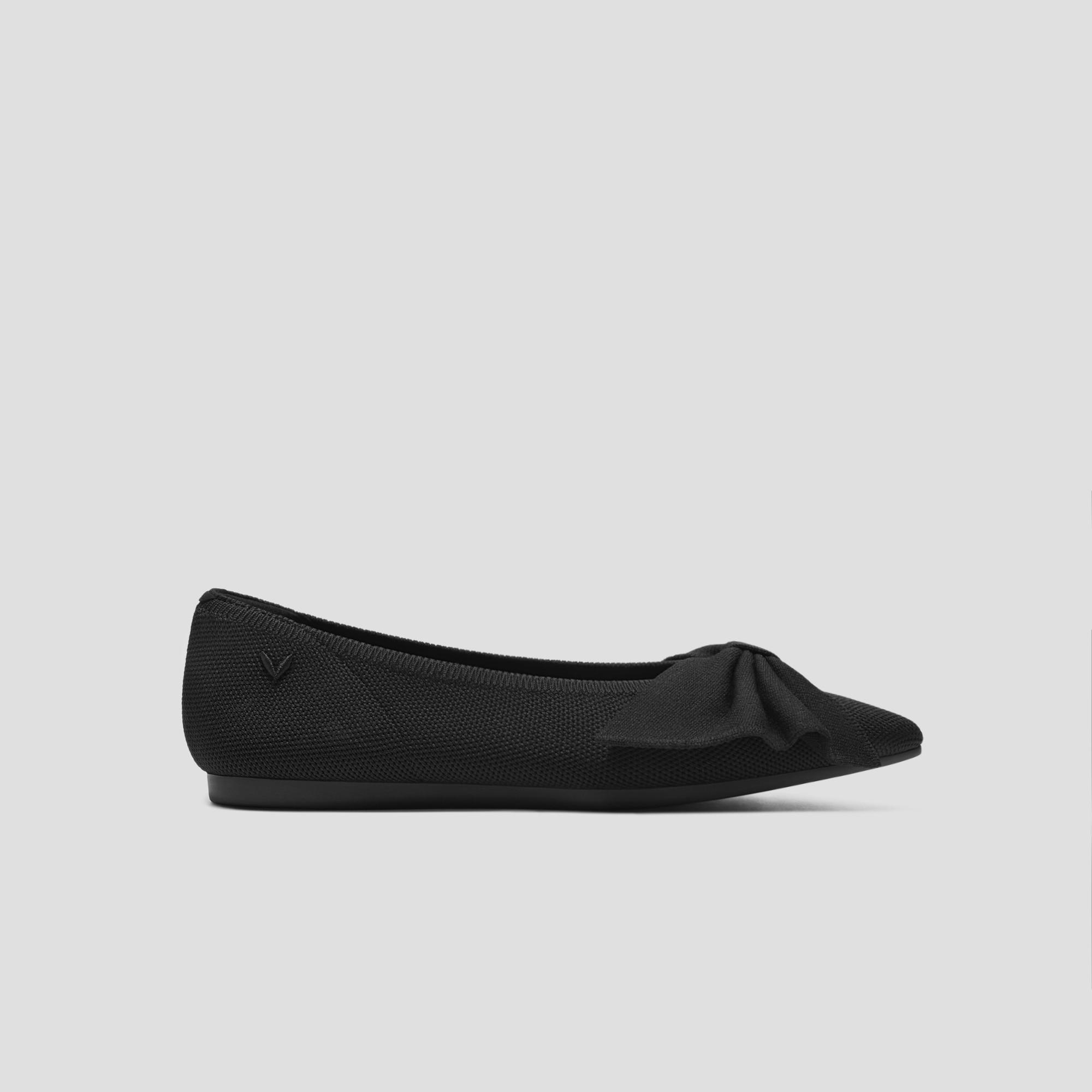 Pointed-Toe Bow Flats (Azura) Product Image