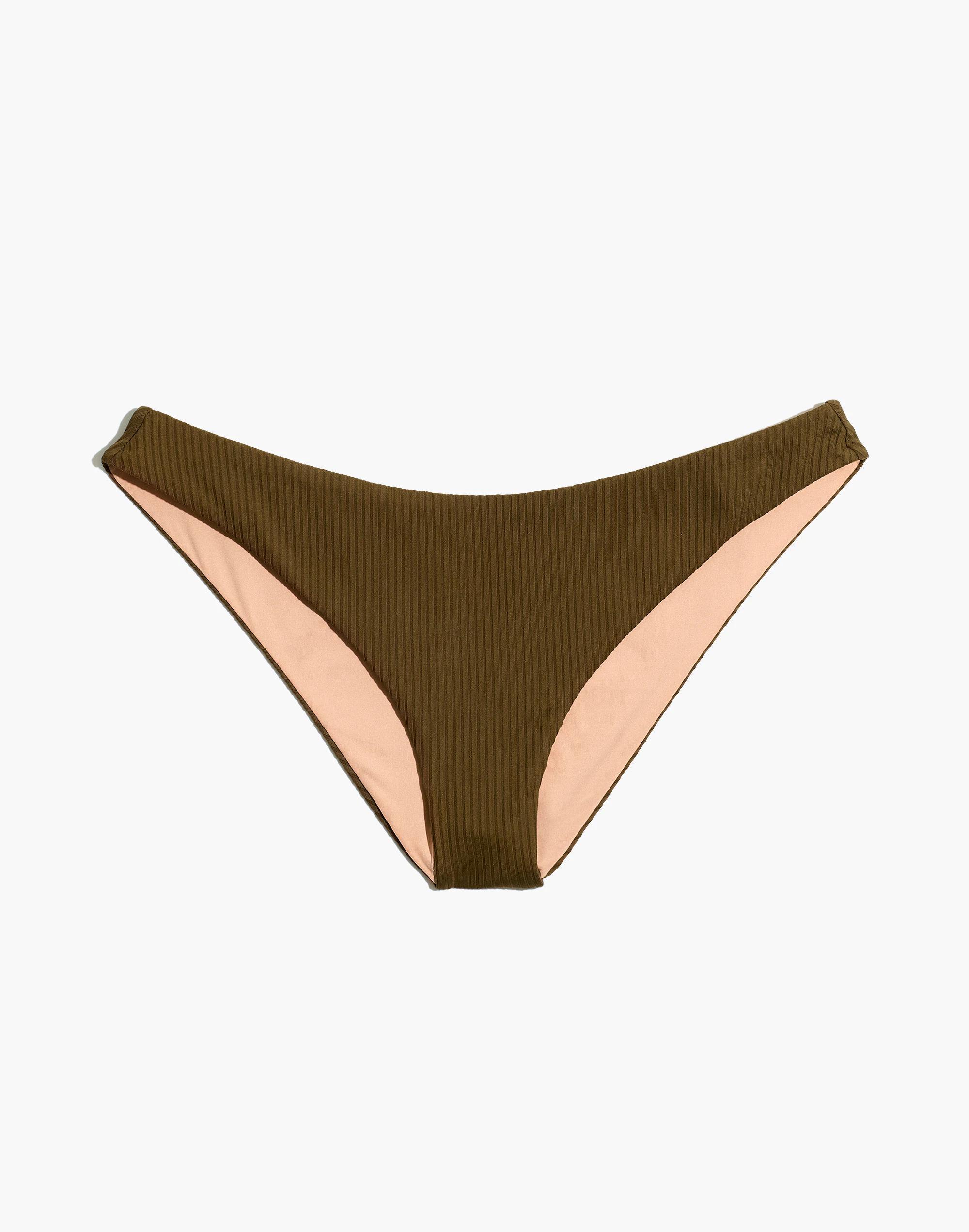 Madewell Second Wave Ribbed Classic Cheeky Bikini Bottom Product Image