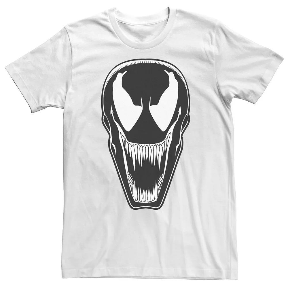 Big & Tall Marvel Venom Iconic Open Mouth Symbiote Face Tee, Men's, Size: 3XL Tall, White Product Image