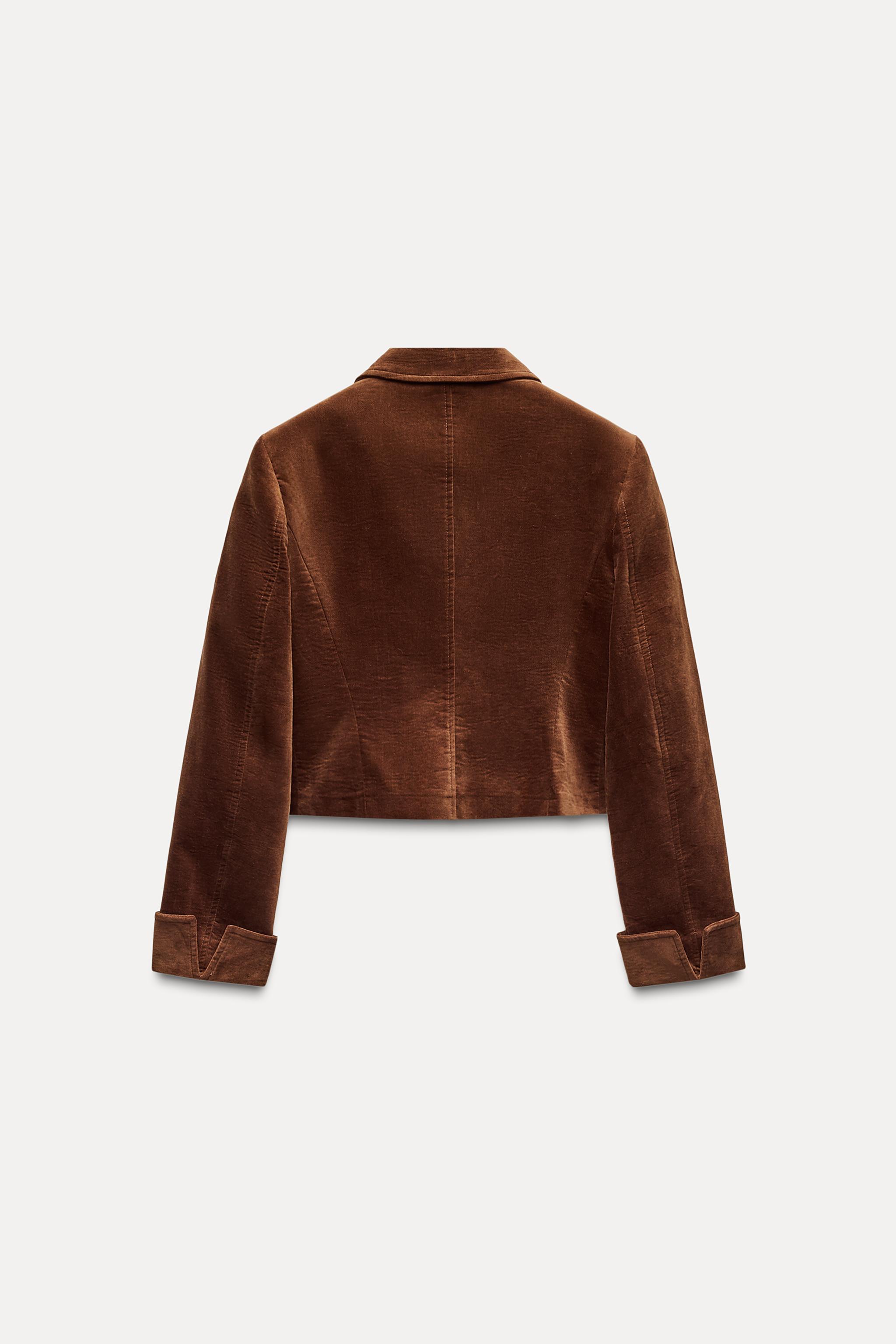 CROPPED VELVET JACKET Product Image