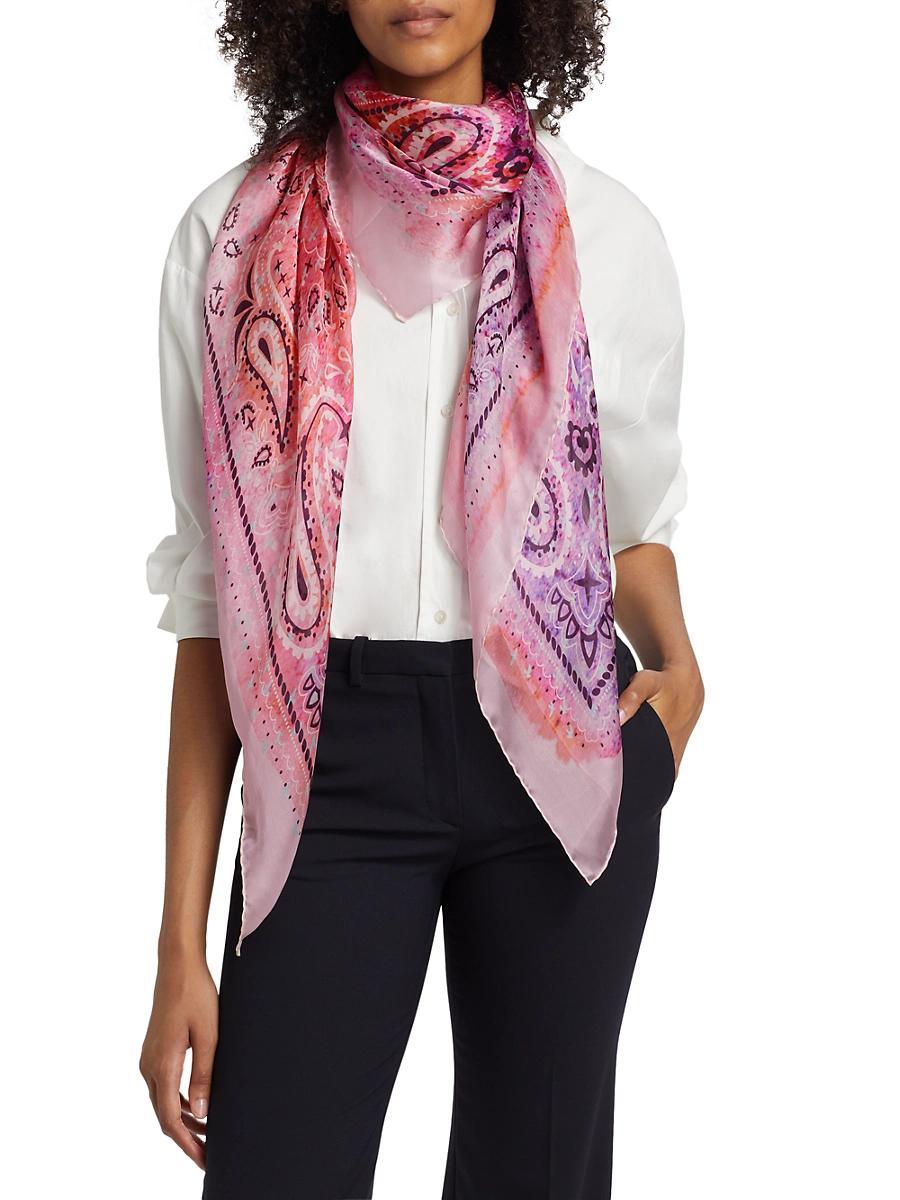 Womens The Mistral Paisley Silk Scarf Product Image