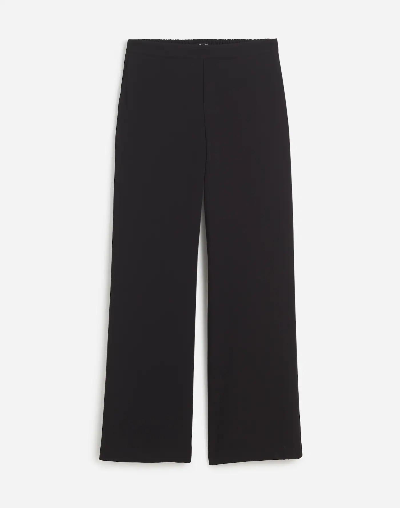 Pull-On Straight Pants in Crepe Product Image