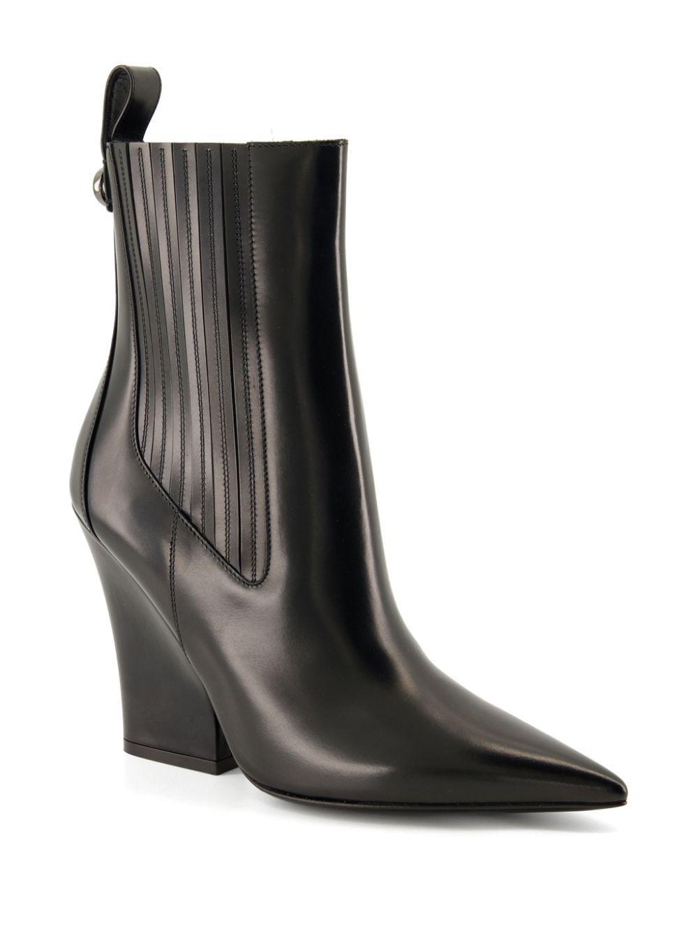 VALENTINO GARAVANI Valentino Vlogo Lockette Beatle Boots In Black Product Image