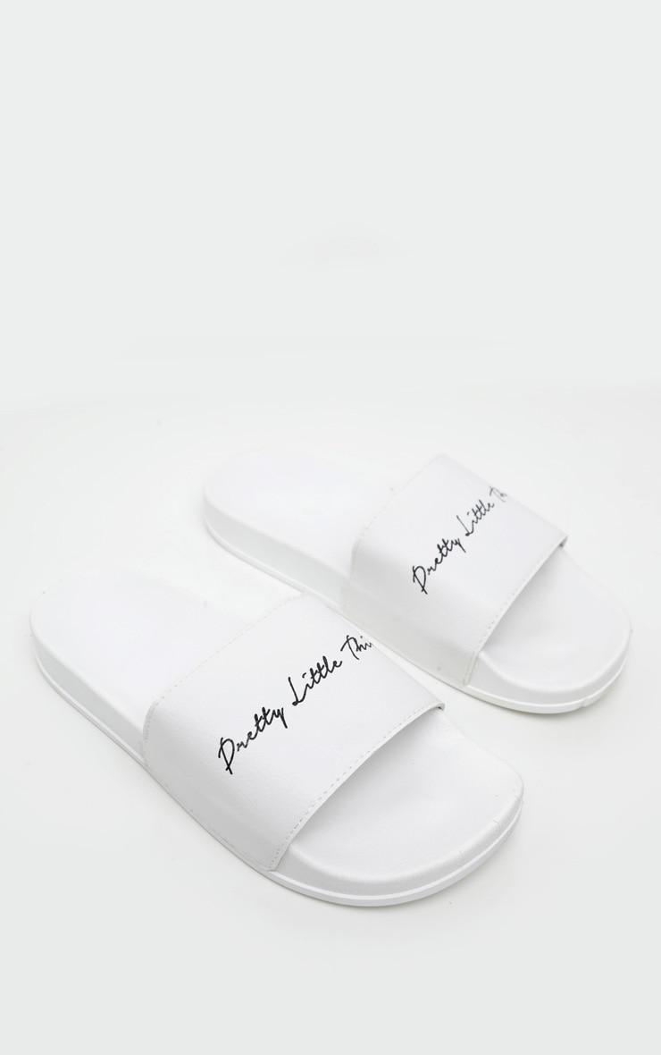 PRETTYLITTLETHING White Slides Product Image