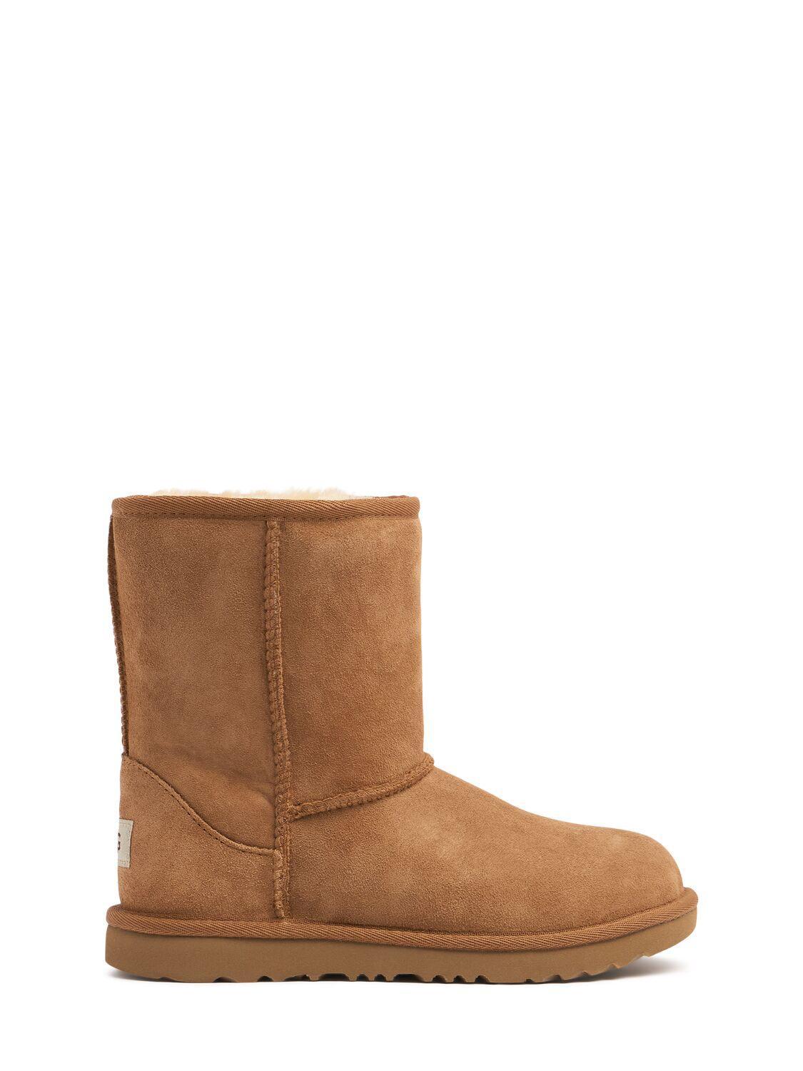 Classic Short Ii Shearling Ankle Boots In Beige Product Image