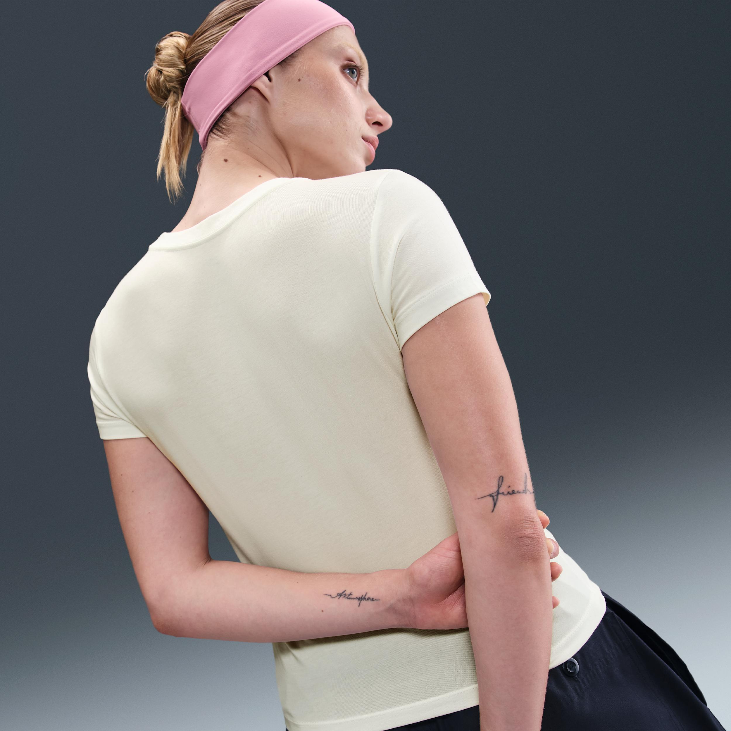 Womens Nike Sportswear Chill Knit Slim Cropped T-Shirt | IH7805-133 Product Image