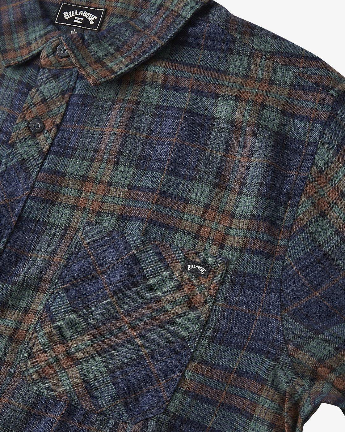 Classic Flannel Long Sleeve Shirt - Navy Male Product Image