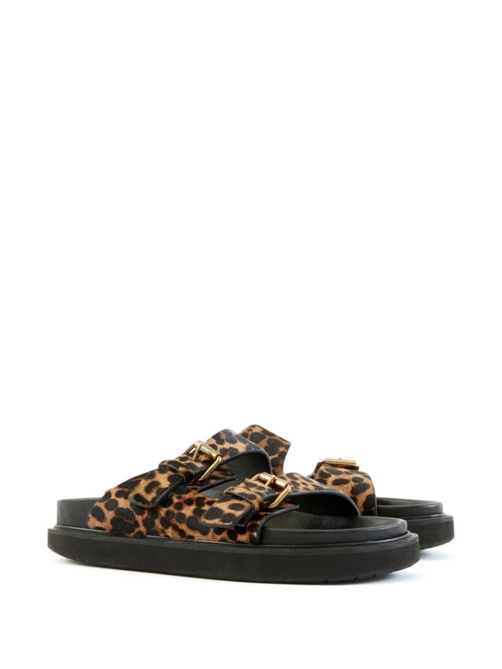 ISABEL MARANT Lennya Sandals Leopard In Brown Product Image