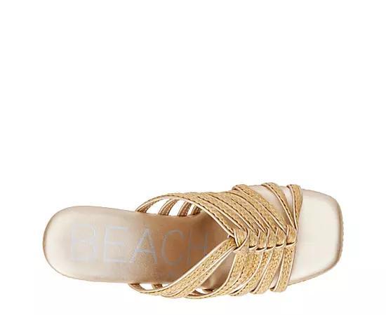 Beach Womens Laney Wedge Raffia Product Image